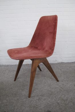Stoel teakhouten stoelen chairs Van Os Culemborg vintage midcentury