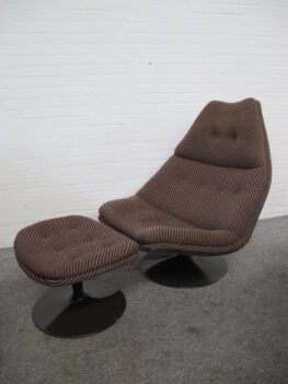 Fauteuil armchair lounge chair ottoman F510 Geoffrey Harcourt Artifort vintage midcentury