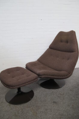 Fauteuil armchair lounge chair ottoman F510 Geoffrey Harcourt Artifort vintage midcentury