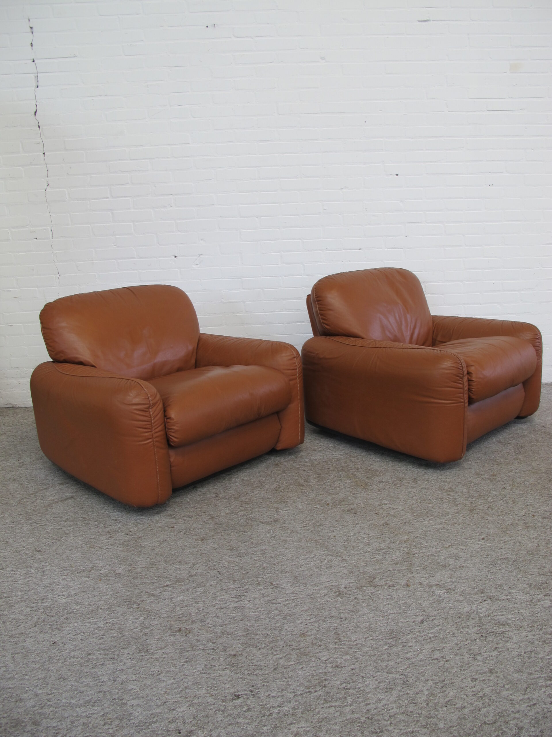 Piumotto lounge Chairs fauteuils Arrigo Arrigoni Busnelli vintage midcentury
