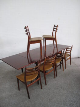 Eethoek dining set Topform palissanderhout rosewood vintage midcentury