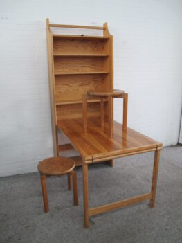 kast inklapbare multifunctionele grenen eethoek cupboard dining set midcentury vintage