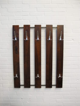 Kapstok palissanderhouten wandkapstok Coat rack midcentury vintage