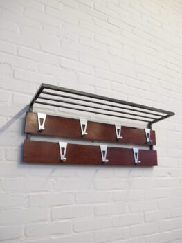 Kapstok palissanderhouten wandkapstok Coat rack midcentury vintage