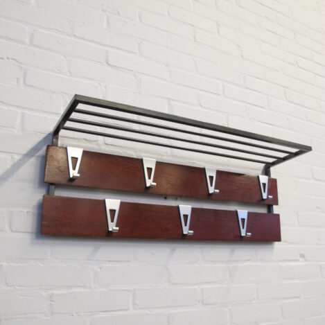 Kapstok palissanderhouten wandkapstok Coat rack midcentury vintage