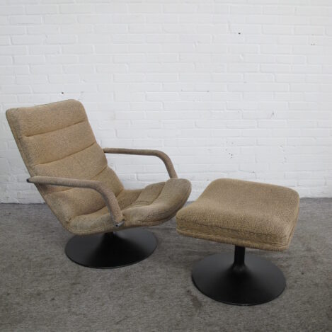 Fauteuil Armchair footstool lounge chair F141 F142 Artifort Geoffrey Harcourt vintage midcentury