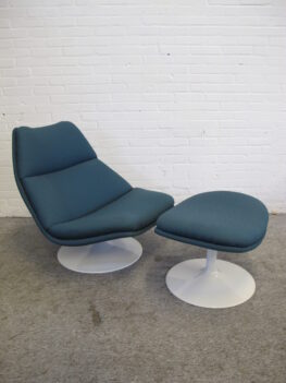 Fauteuil lounge chair Armchair F511 footstool Geoffrey Harcourt Artifort vintage midcentury